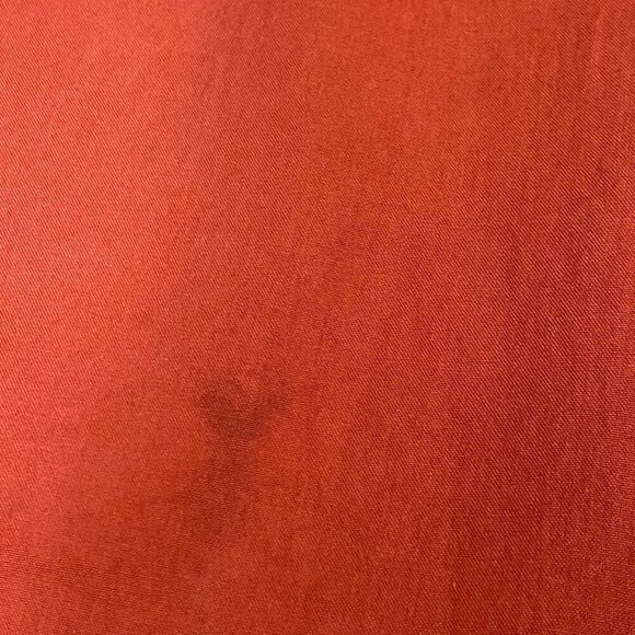 Perry Ellis 100% Silk Dress Shirt Mens L Orange Short Sleeve Button-Up Pocket - Picture 6 of 10